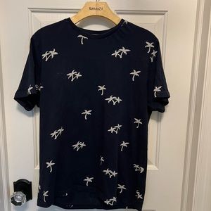 Denim and Flower Brand Men’s T-shirt with palm trees